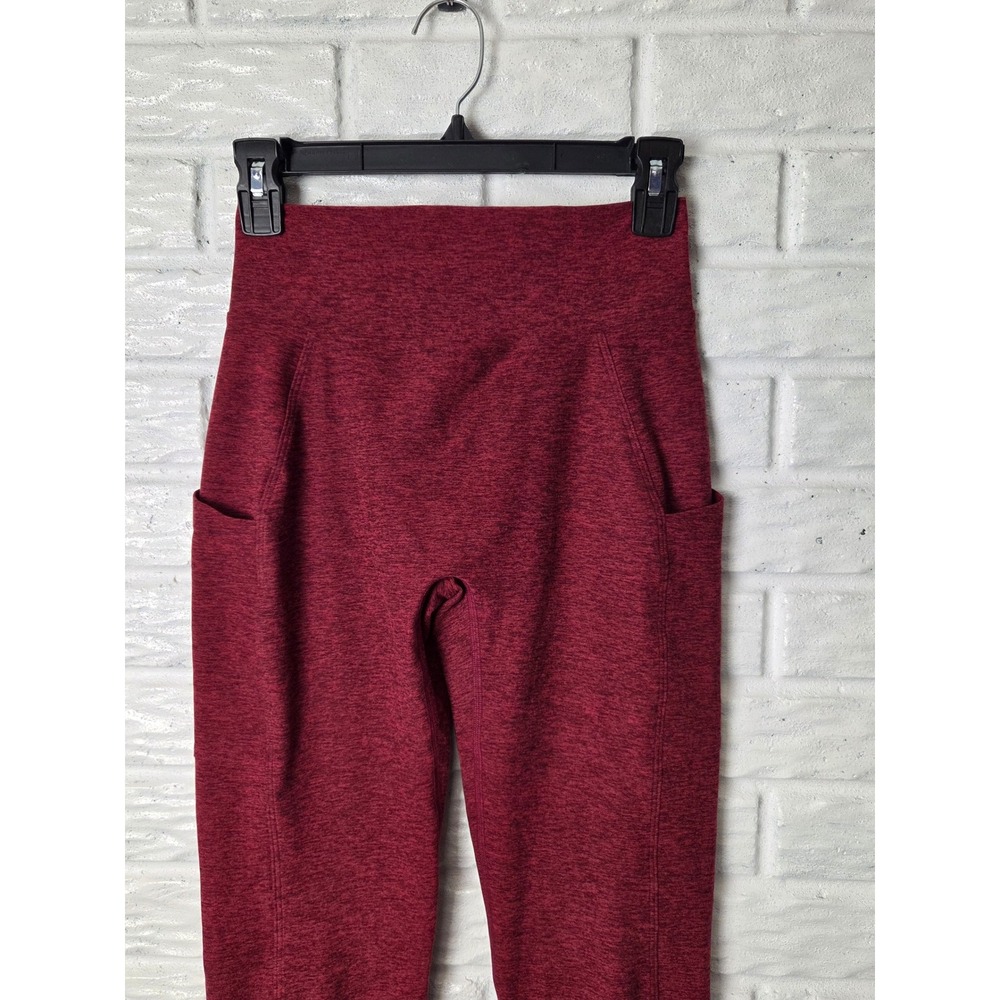 NWT Bombshell Sportswear leggings Women's size XL Red Scrunch 26" inseam Ruched - Picture 2 of 10